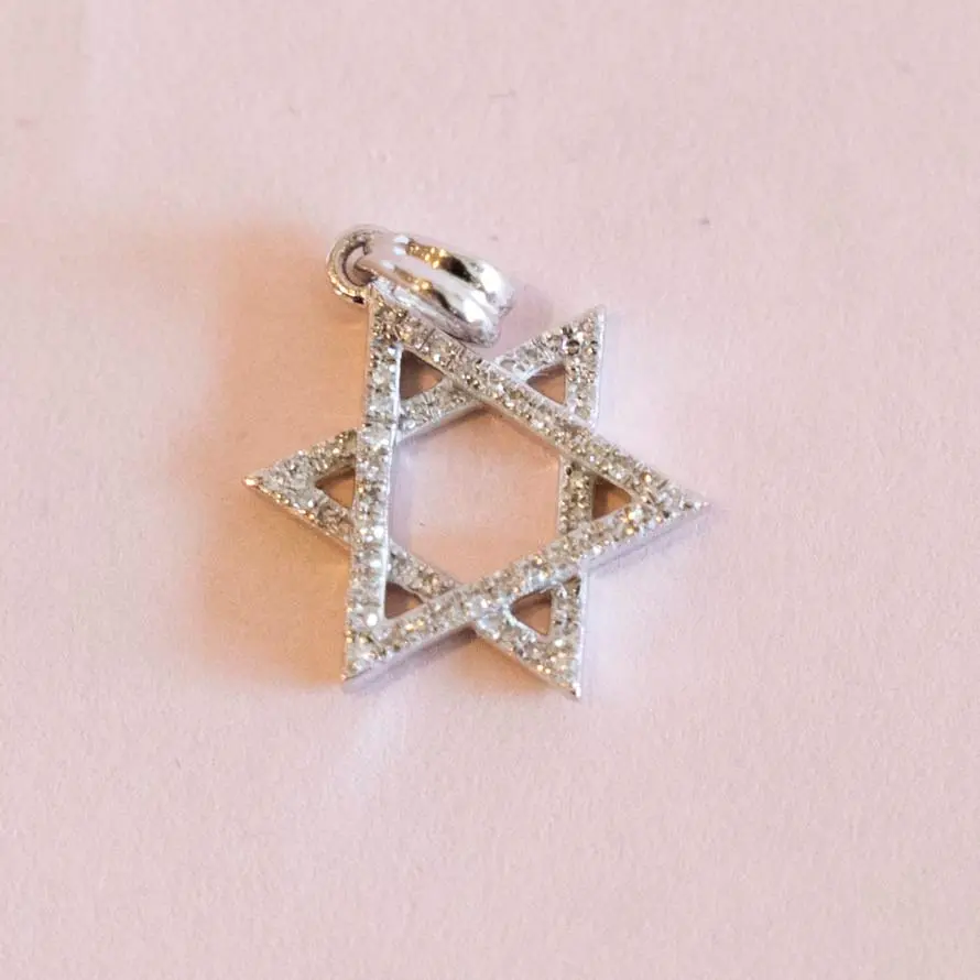 Charm Para Arracada Estrella Gold White