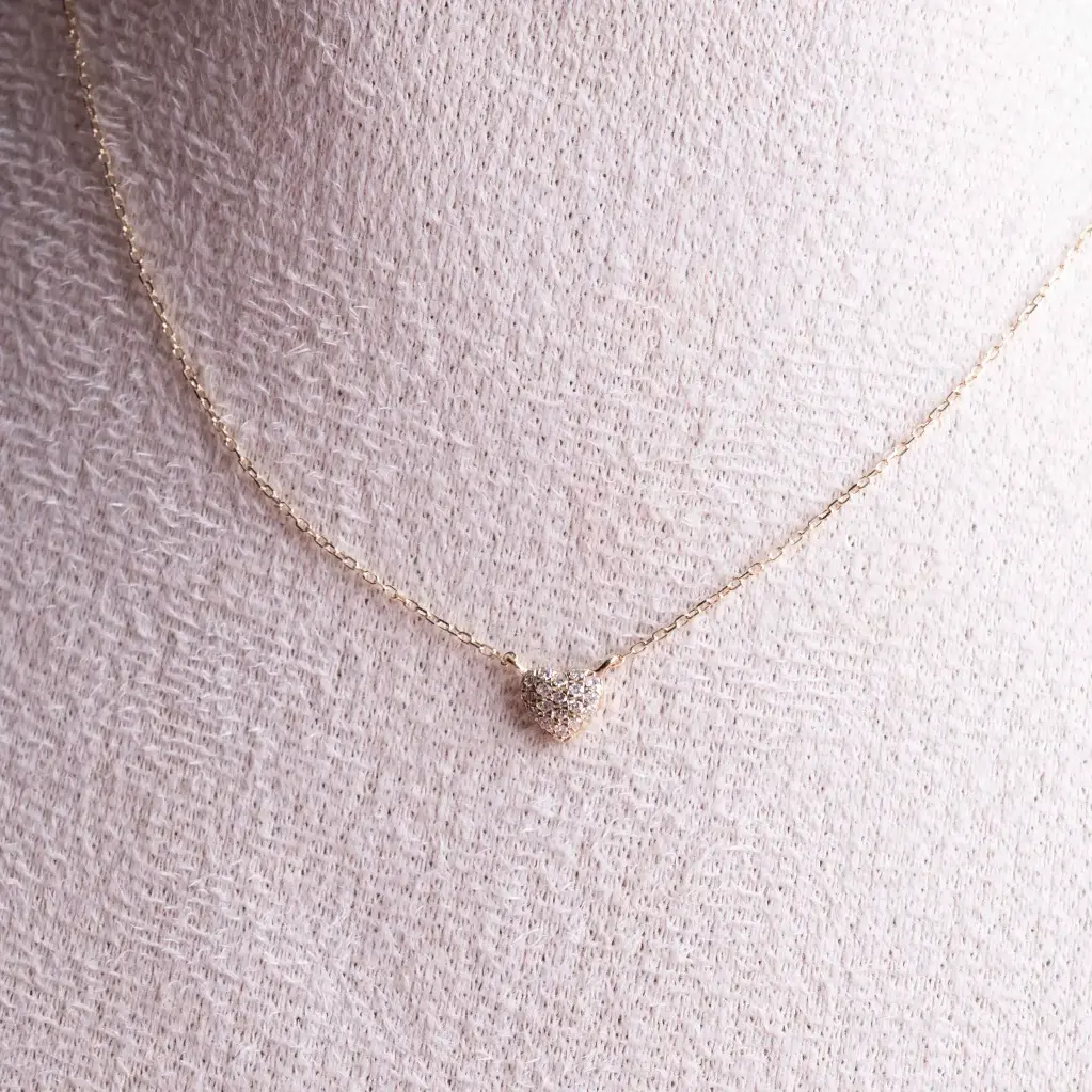 Necklace Heart Diamond Mini