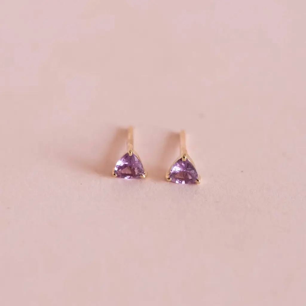 Aretes Triangulo Amatista