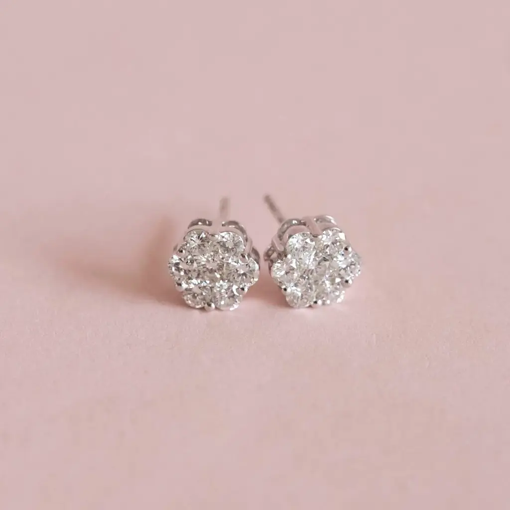 Aretes Flower Large Diamond