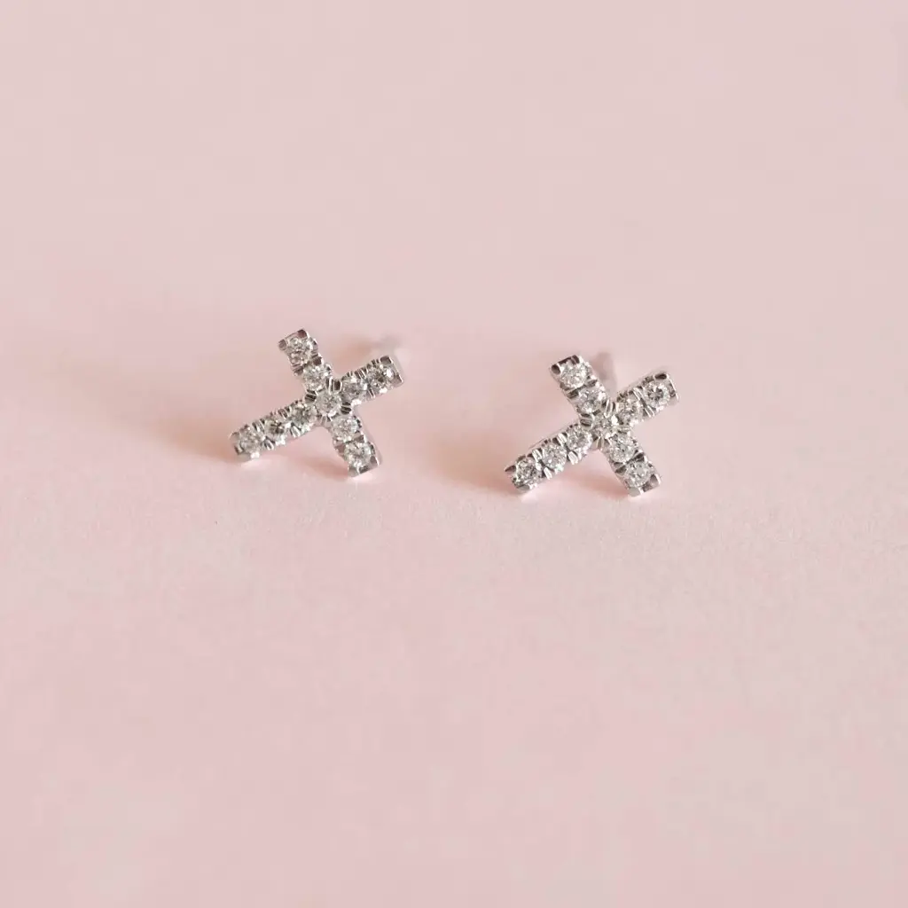 [3513] Aretes Cross Diamonds