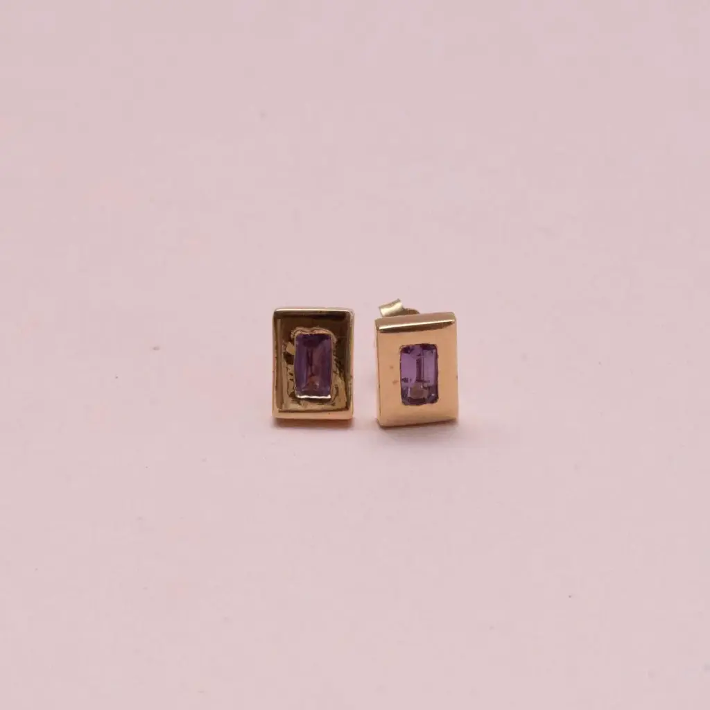 Aretes Amatista Bizel