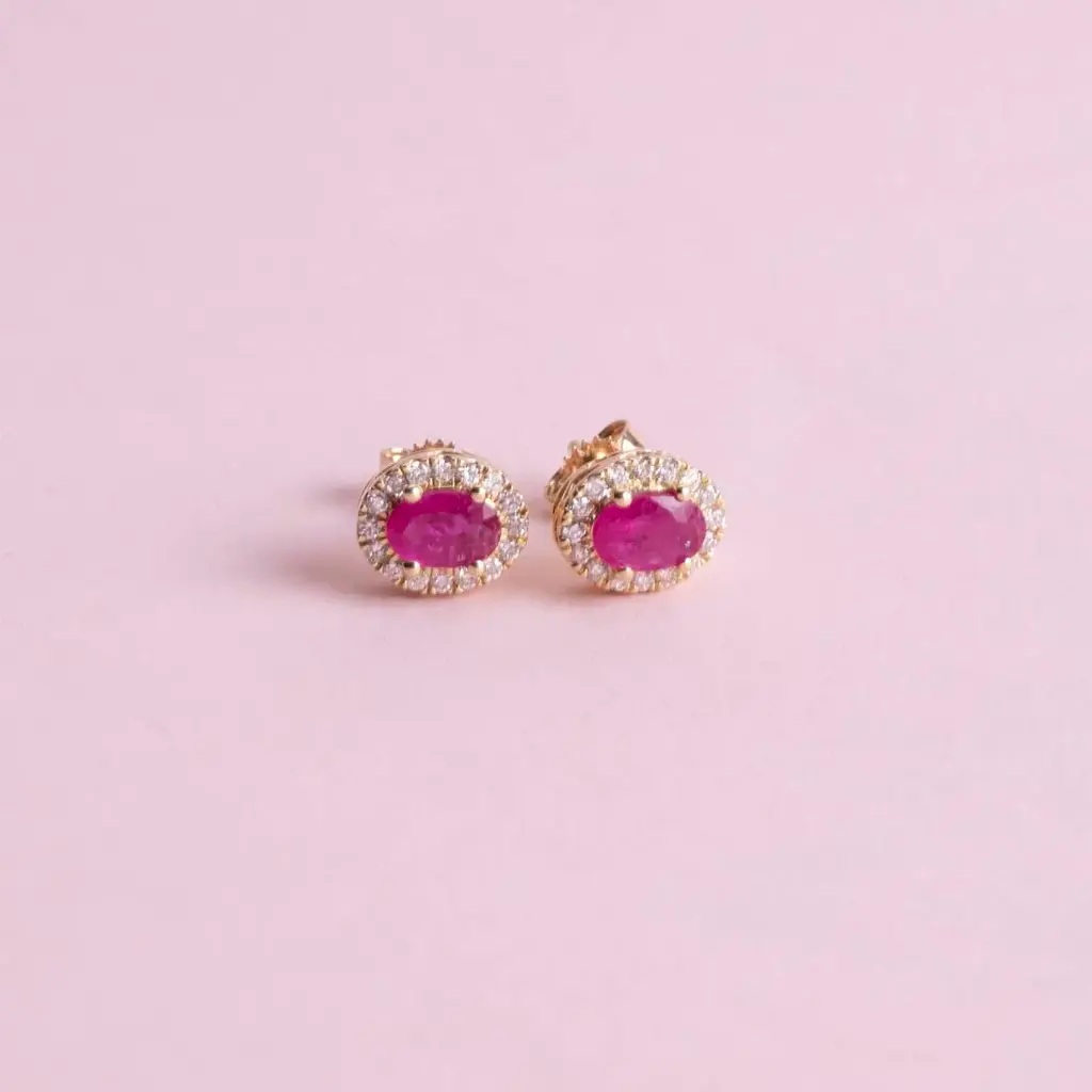 Aretes Oval Rubi Diamond