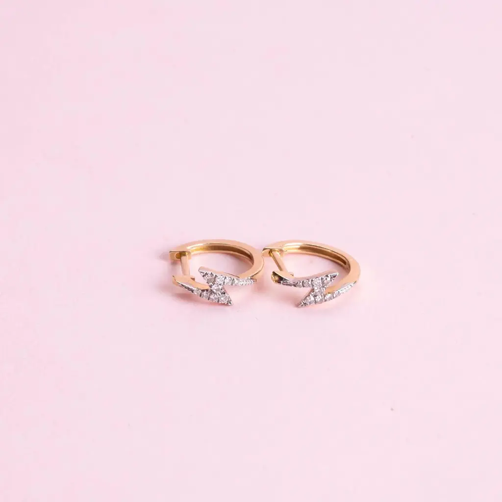 [3580] Arracadas Rayo Diamond