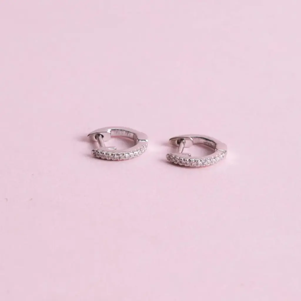 Arracadas Mini Diamond White