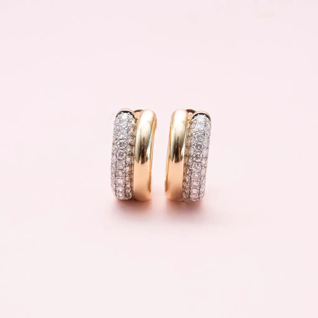 Arracadas Gold And Diamond Medio