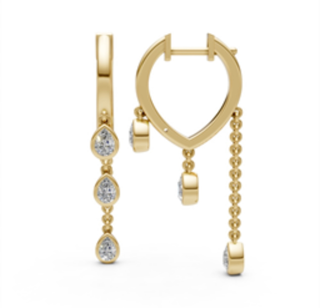 Arrracadas Gotas Colgantes Diamond