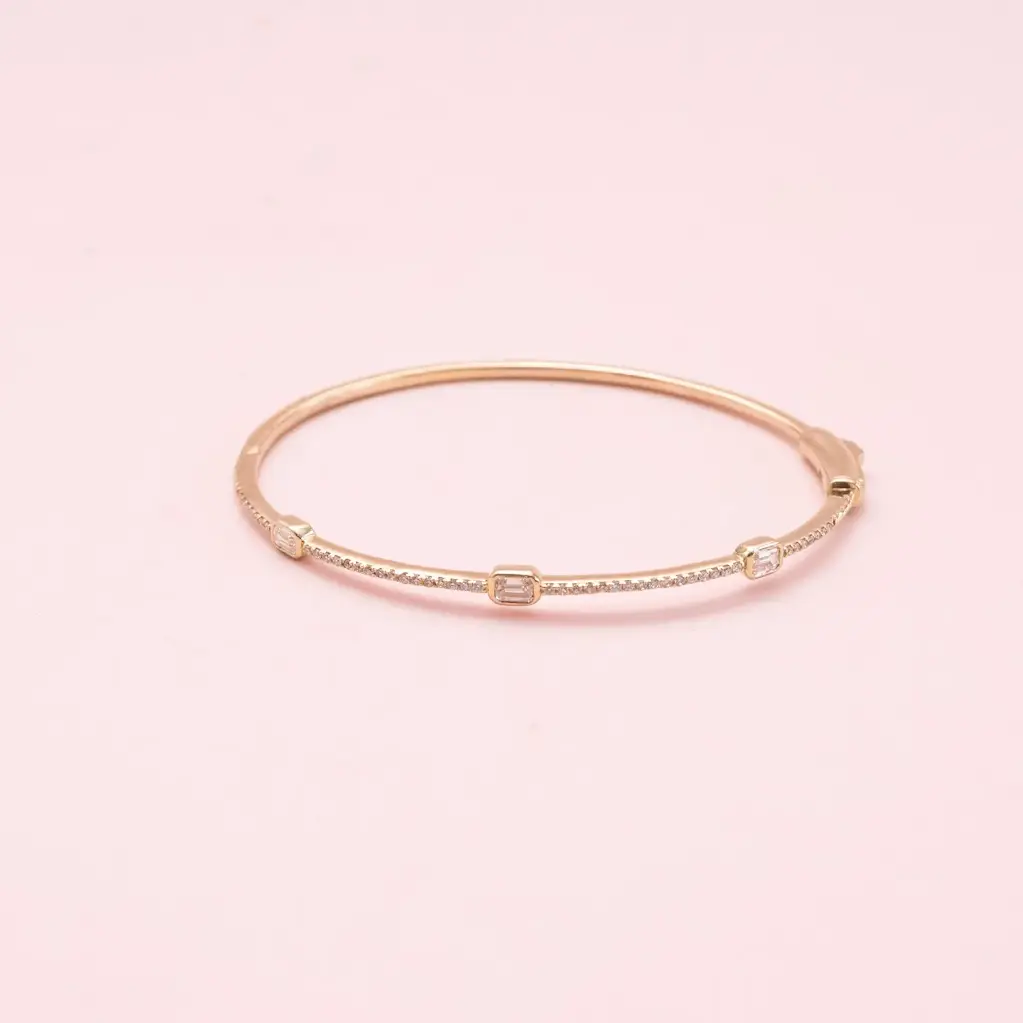 [3844] Bangle Diamond 3 pc