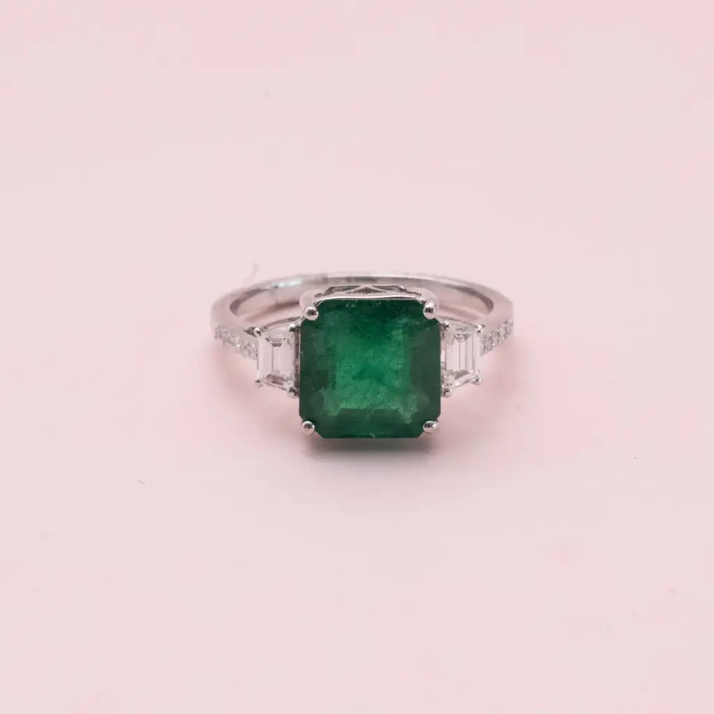 Anillo Square Emerald Diamond