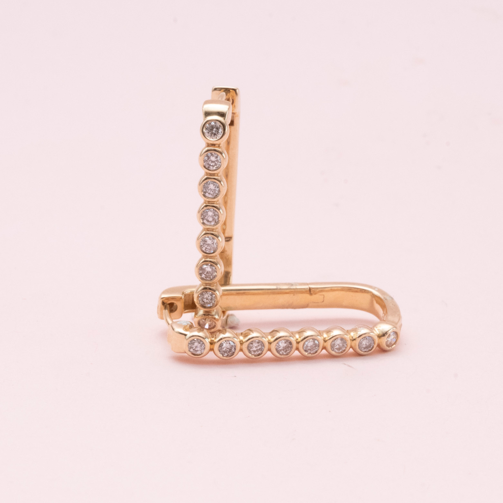 Aretes Clip Diamond 8 pc