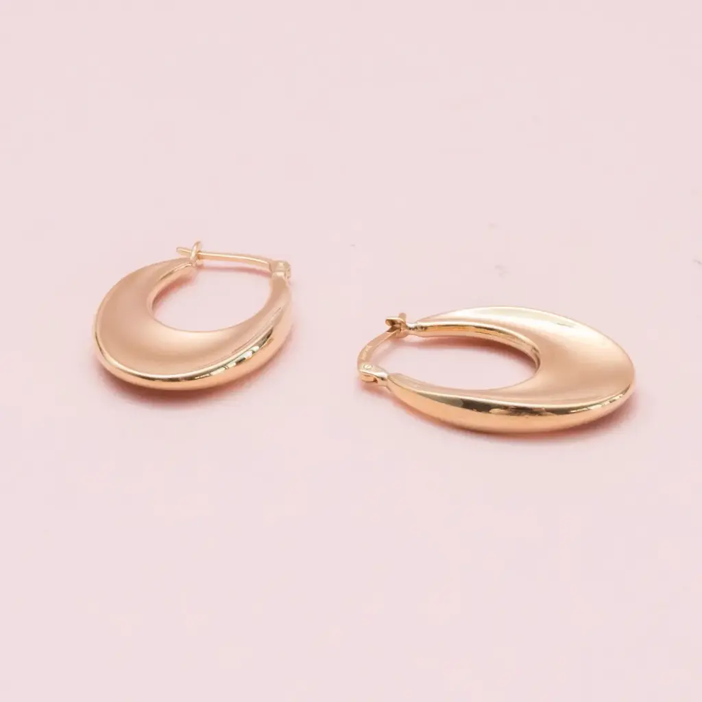 [4029] Arracadas Ovaladas Italianas