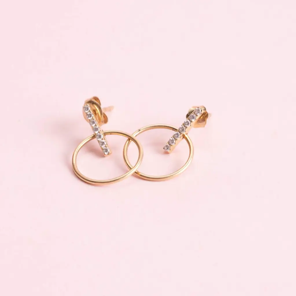 Aretes Circle Diamond