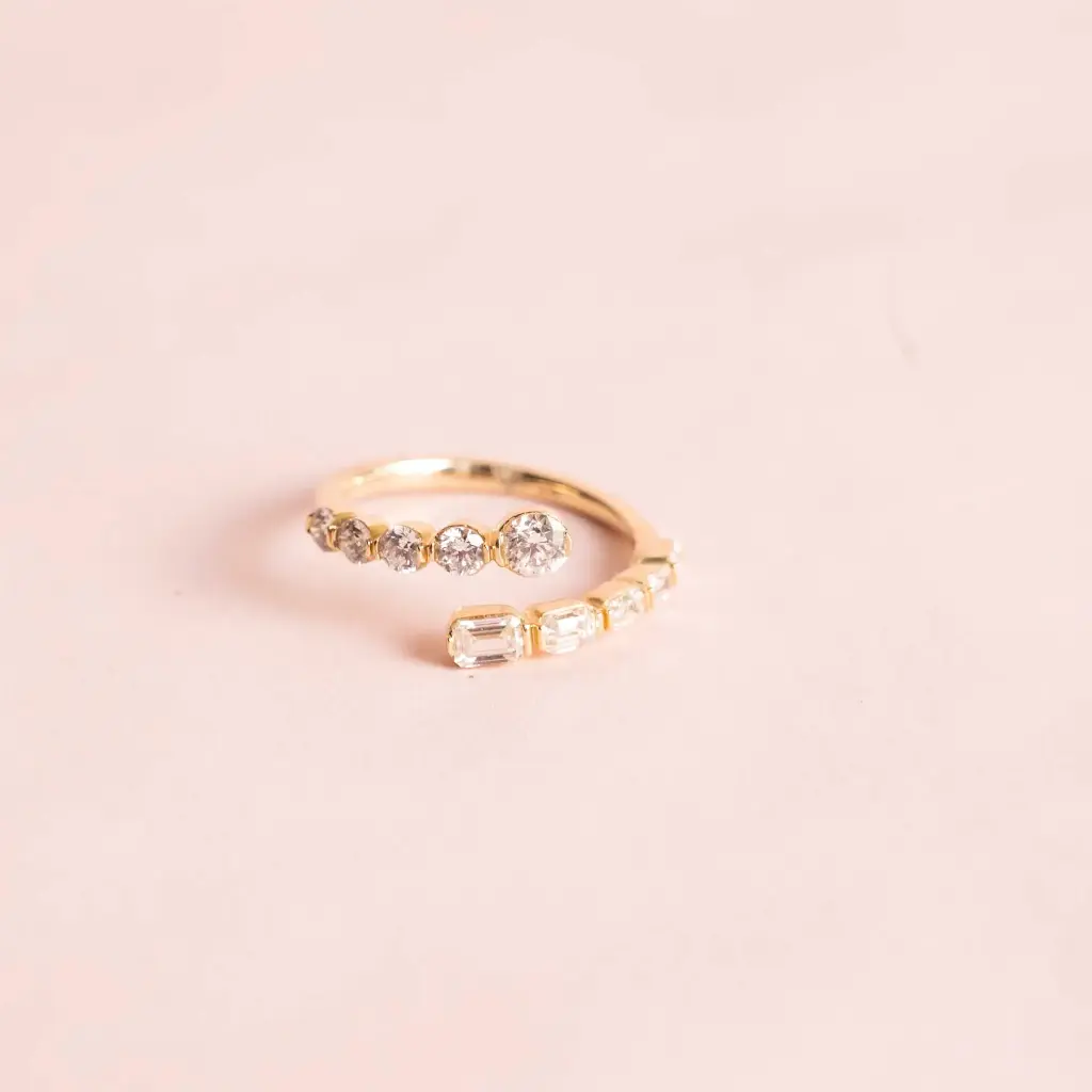 Anillo Doble Diamond Gotas