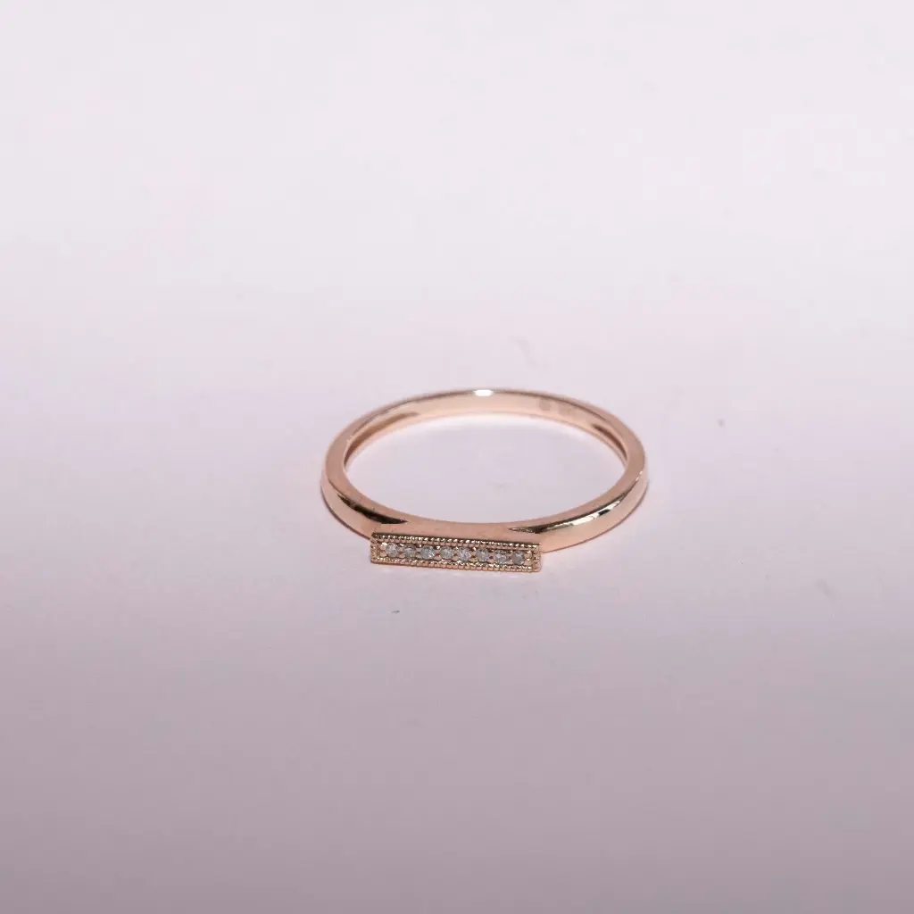 Anillo Rose Gold Barra Diamond