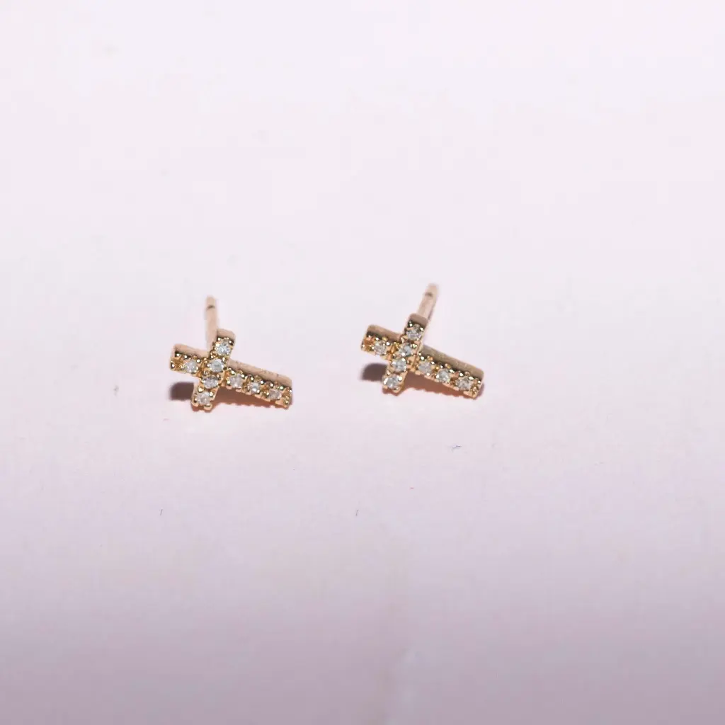 Aretes Cross Diamond Y