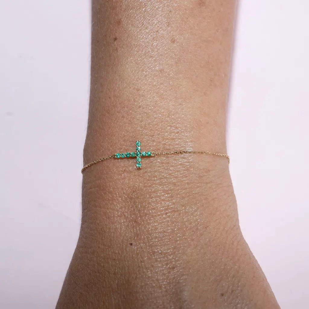 Pulsera Cross Emerald