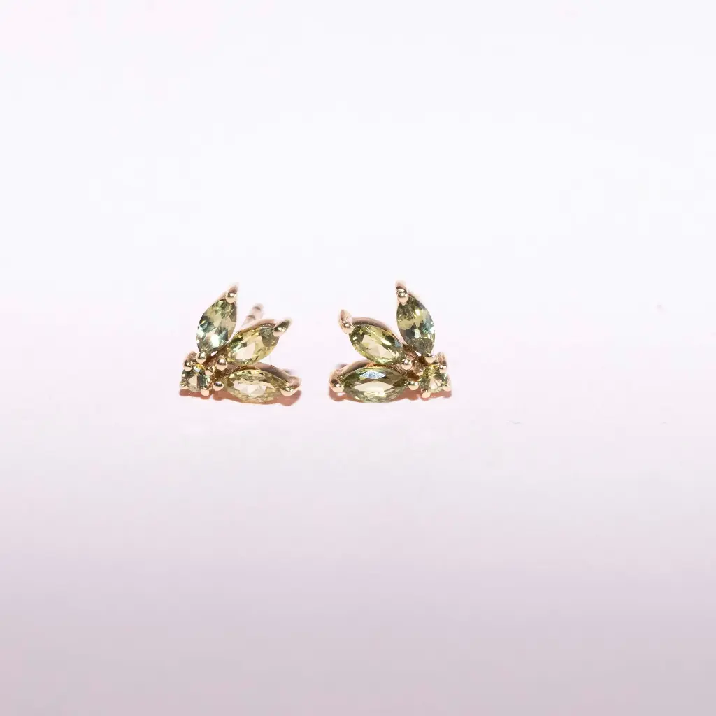 Aretes Peridoto Flower