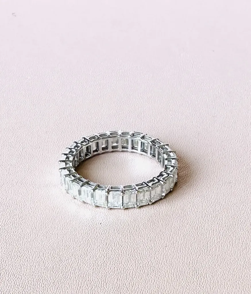 Emerald Cut Diamond Ring White Gold