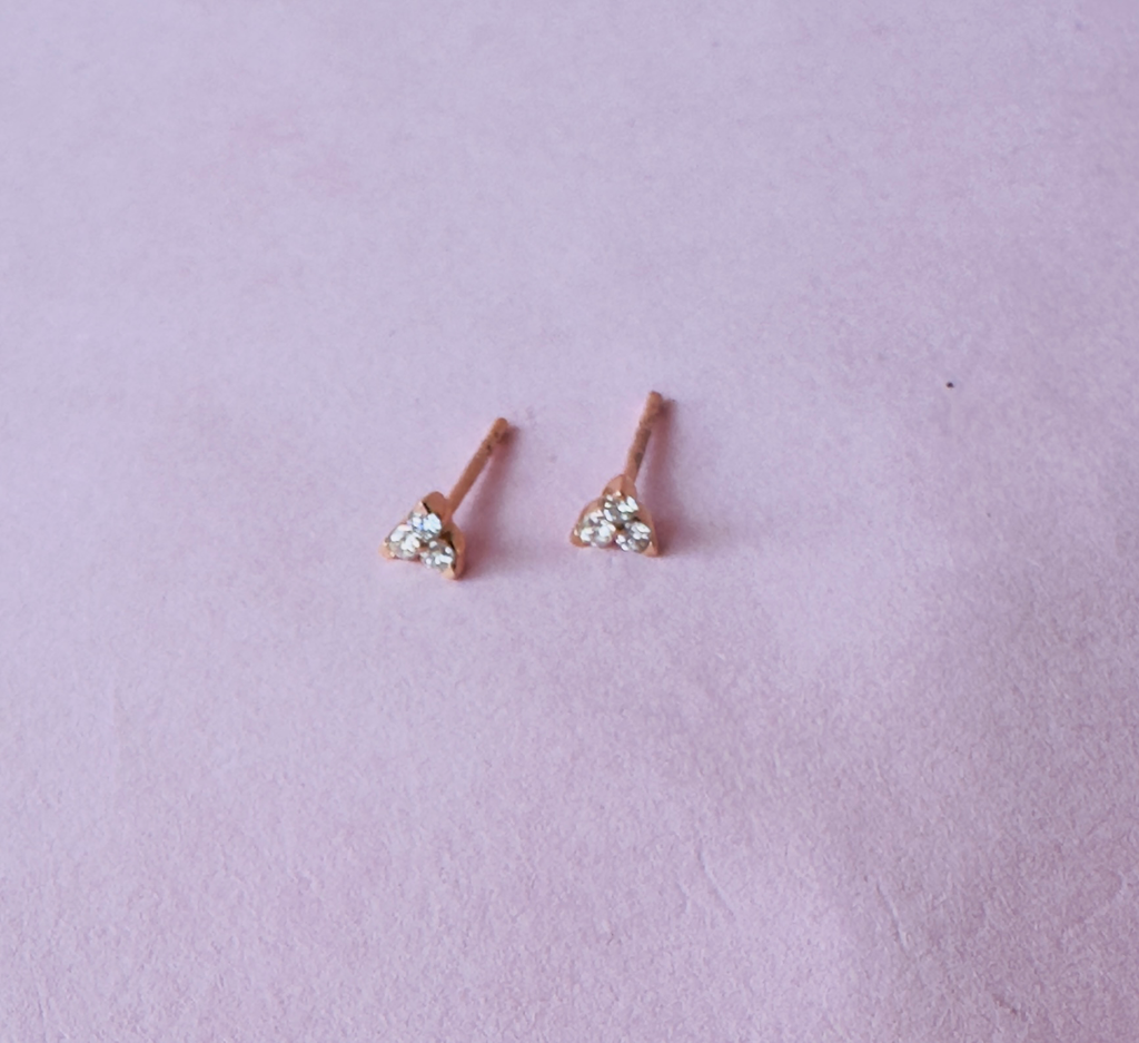 Aretes Diamond Trebol Stud