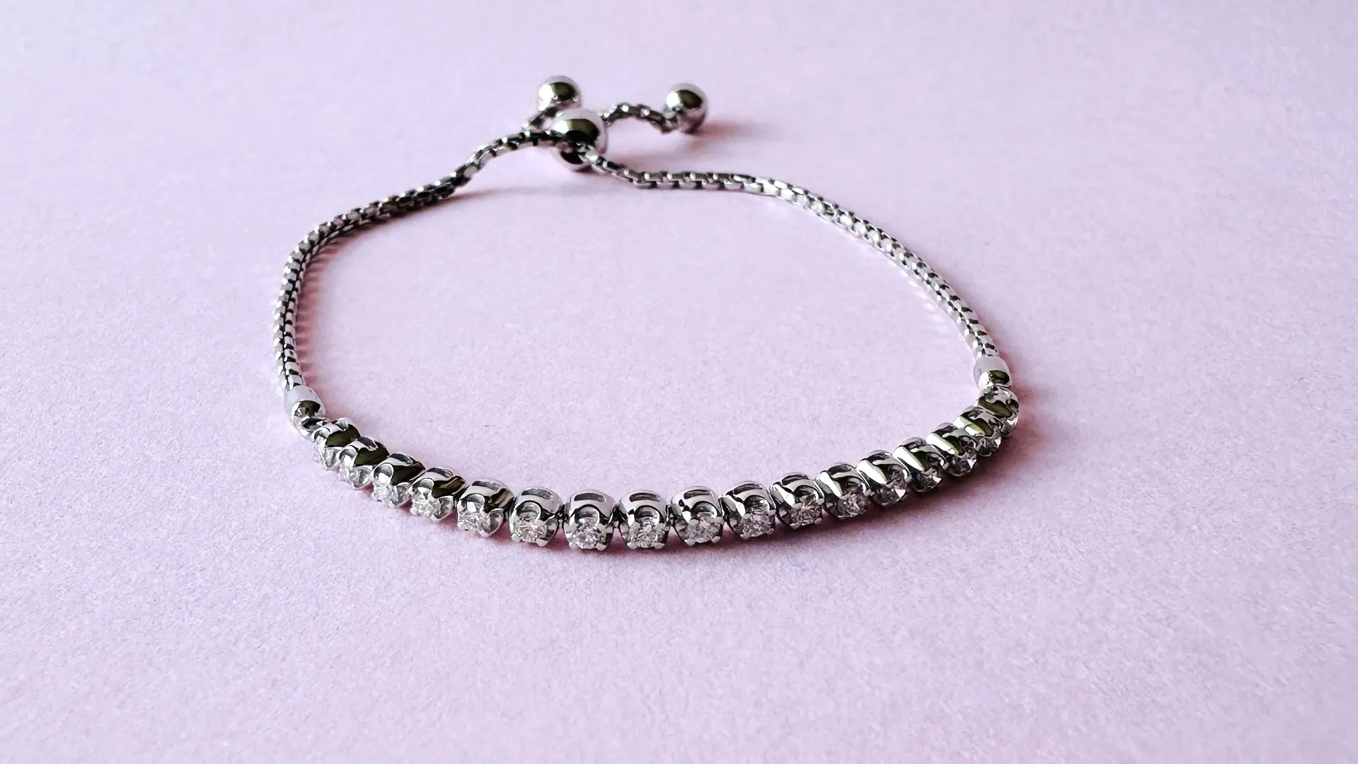 [4489] Diamond Bracelet 7 Inch