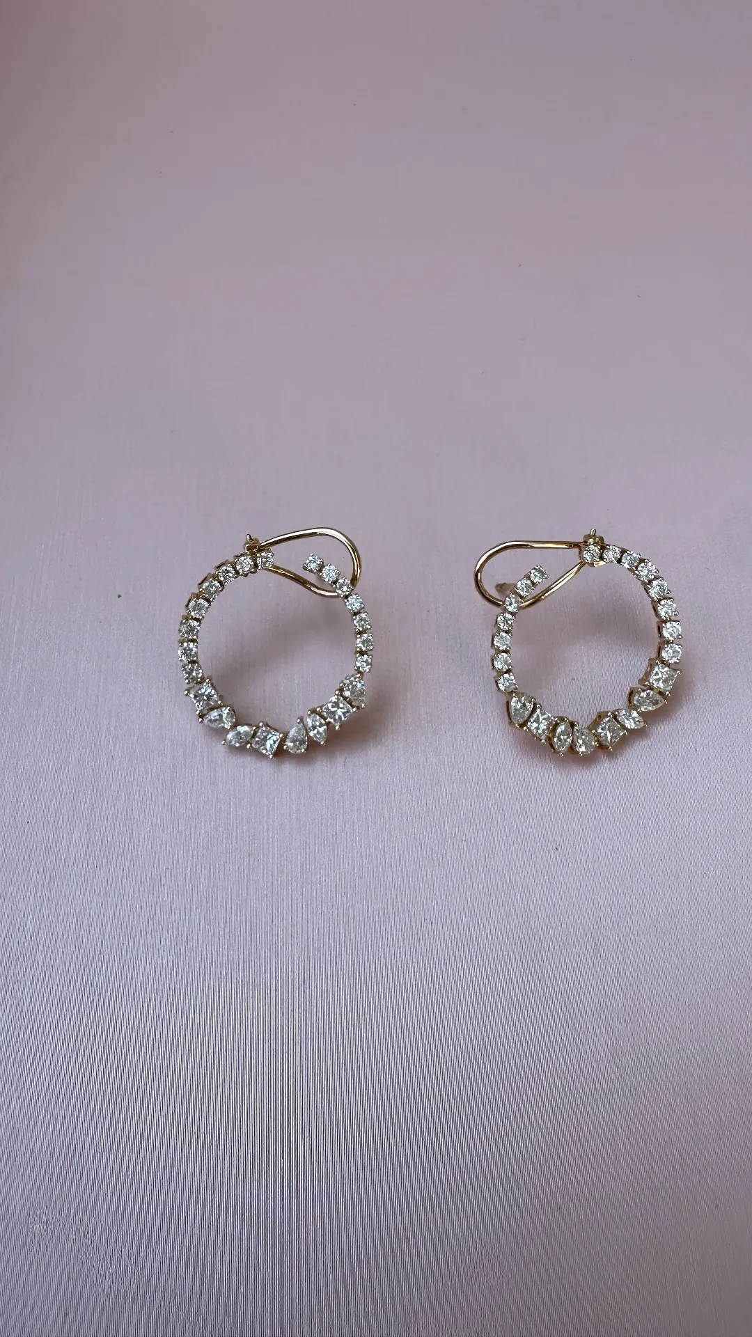 Aretes Circle Diamond Yellow