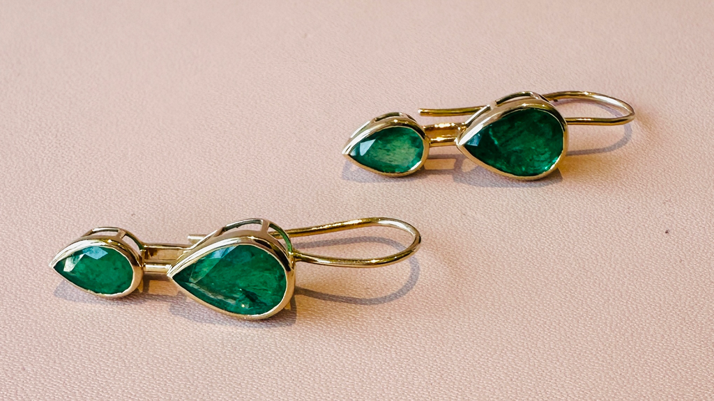Aretes Gotas Emerald Clip