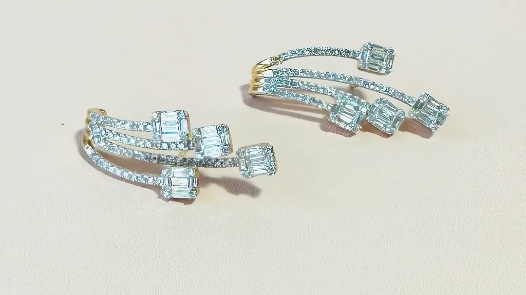 Aretes Lineas Diamond Gotas