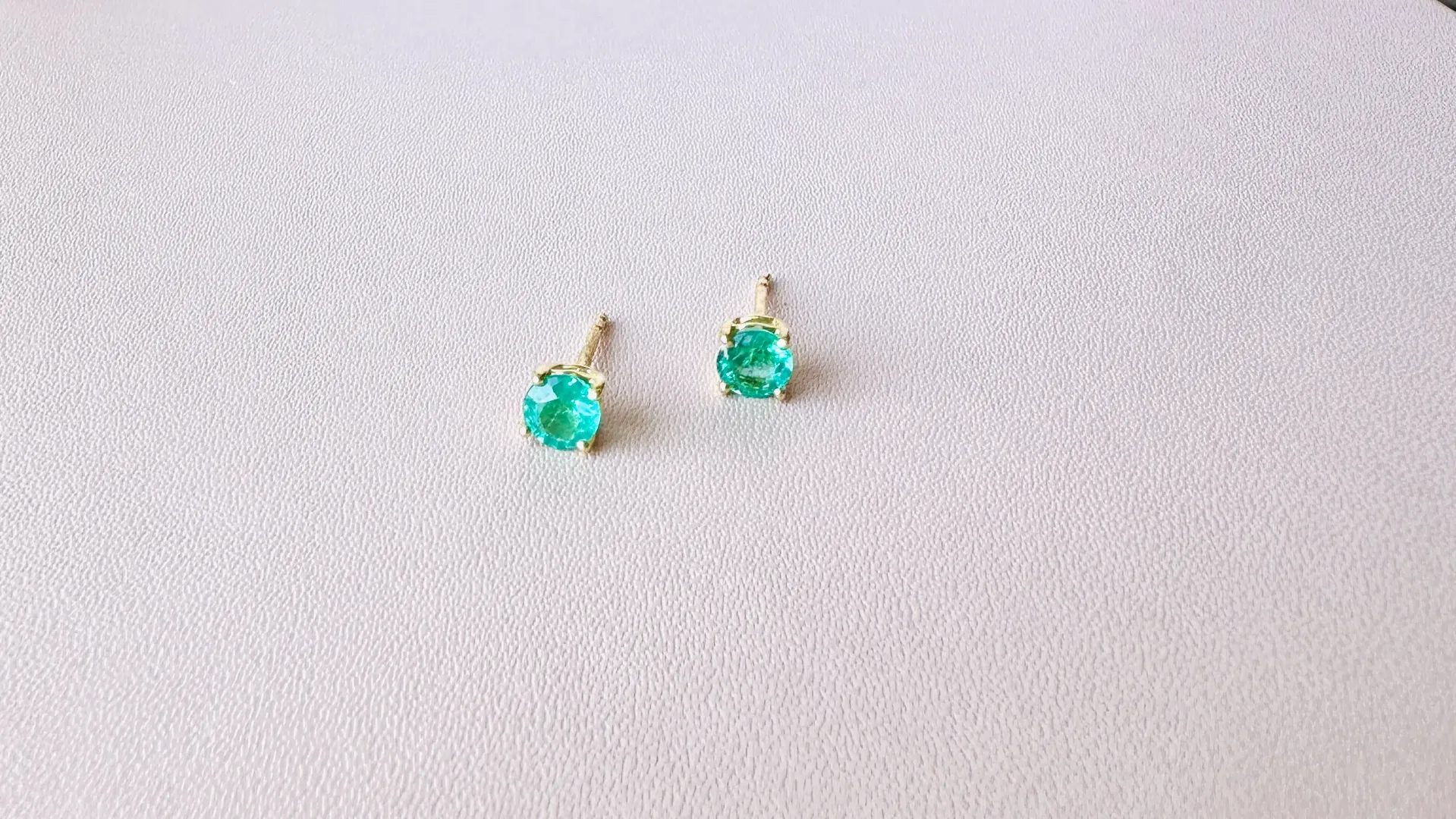 Aretes Solitario Emerald