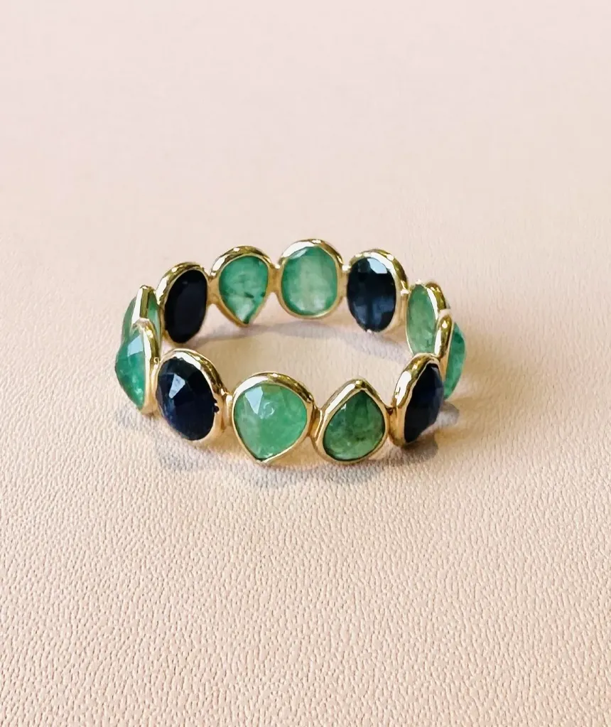 Emerald And Blue Sapphire