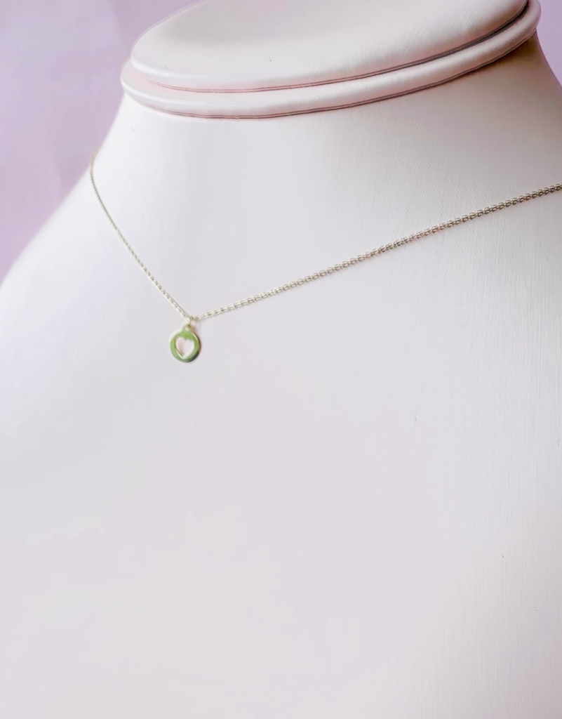 Mini Heart Disc Necklace