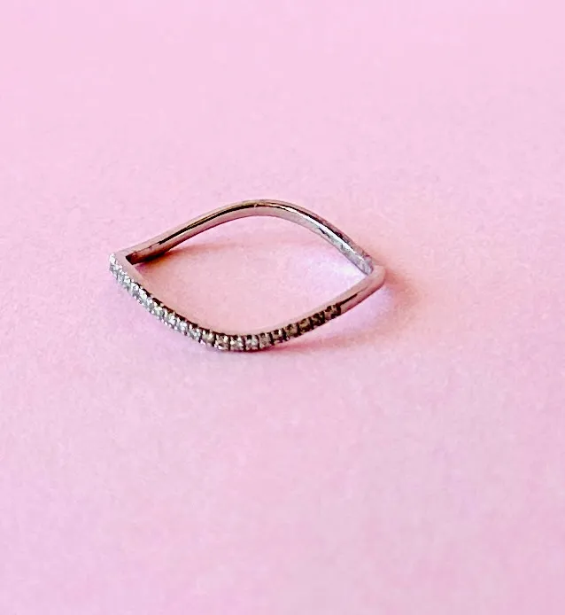 [4923] Anillo Onda Diamond