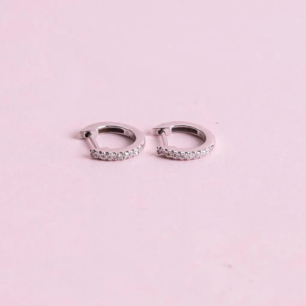 Arracadas Mini Diamond W 8 MM