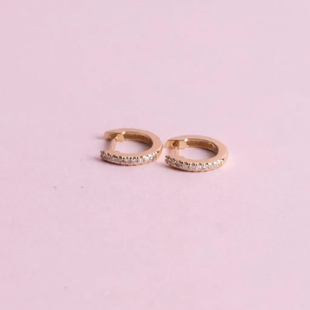 [4926] Arracadas Mini Diamond R 8 MM