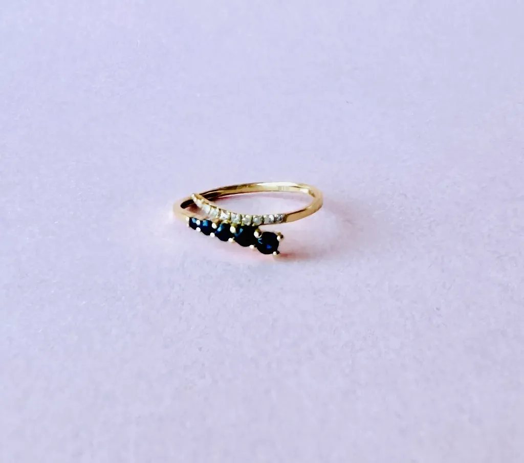 Anillo Tu y YO Sapphire Diamond