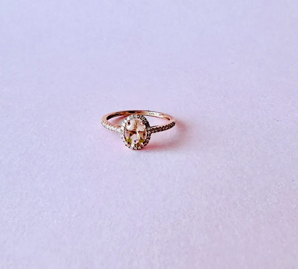 [4950] Anillo Morganita Diamond R