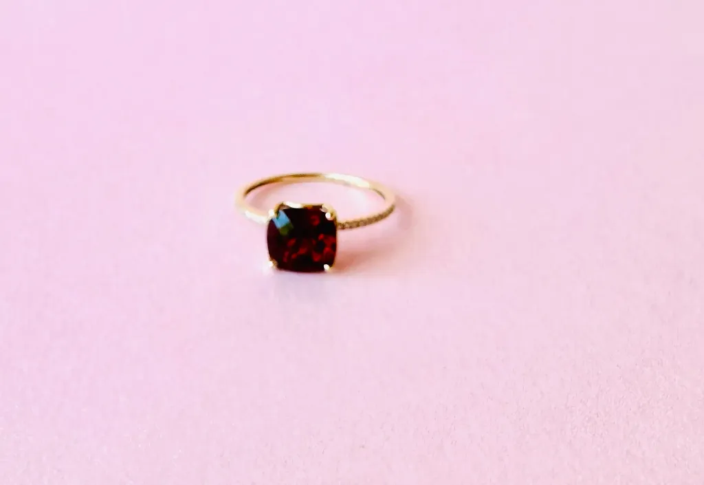 [4951] Anillo Garnet Diamond