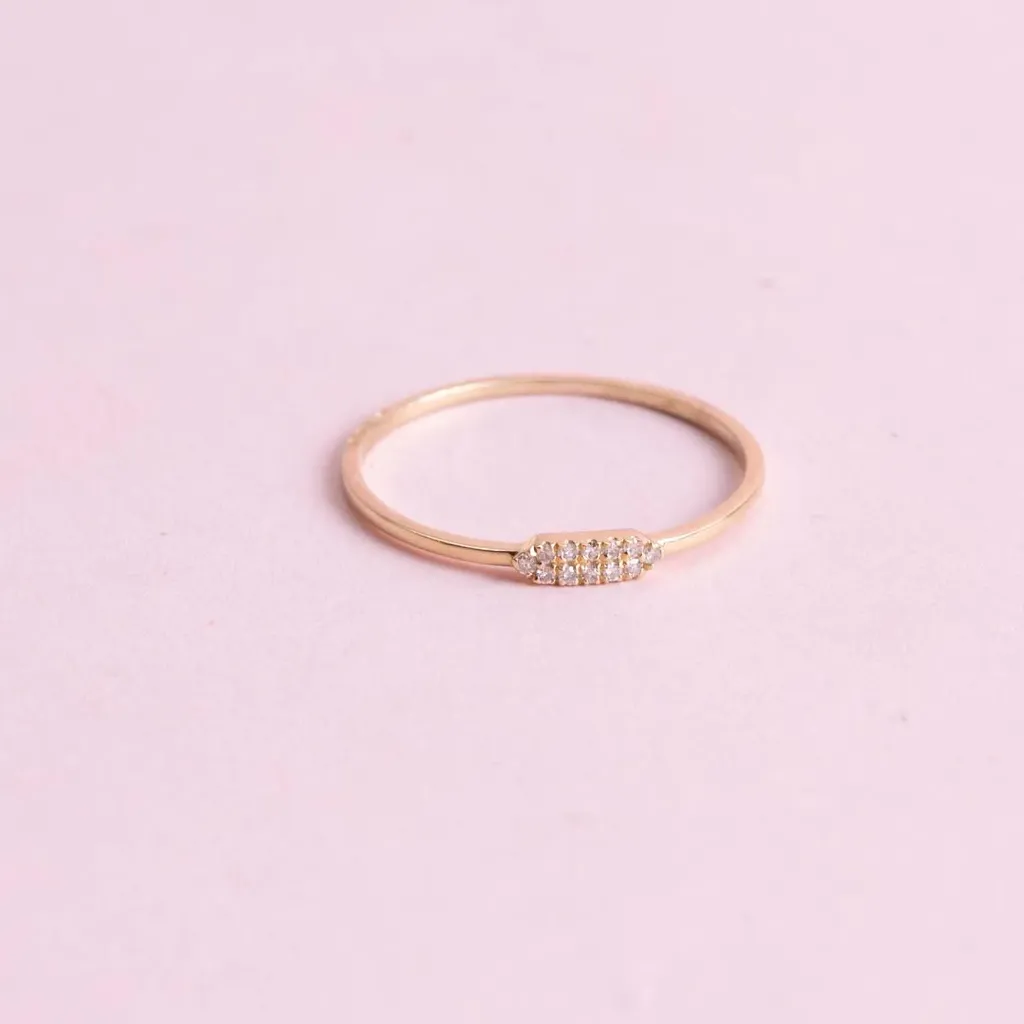 [4952] Anillo Barra Doble Diamond