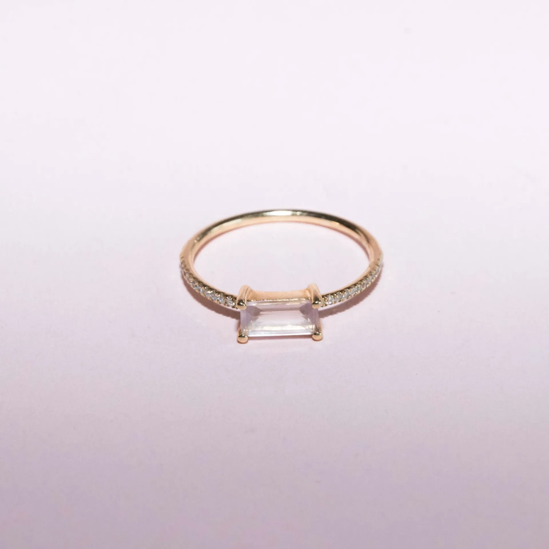 [4954] Anillo Barra Diamond Quarzo Pink