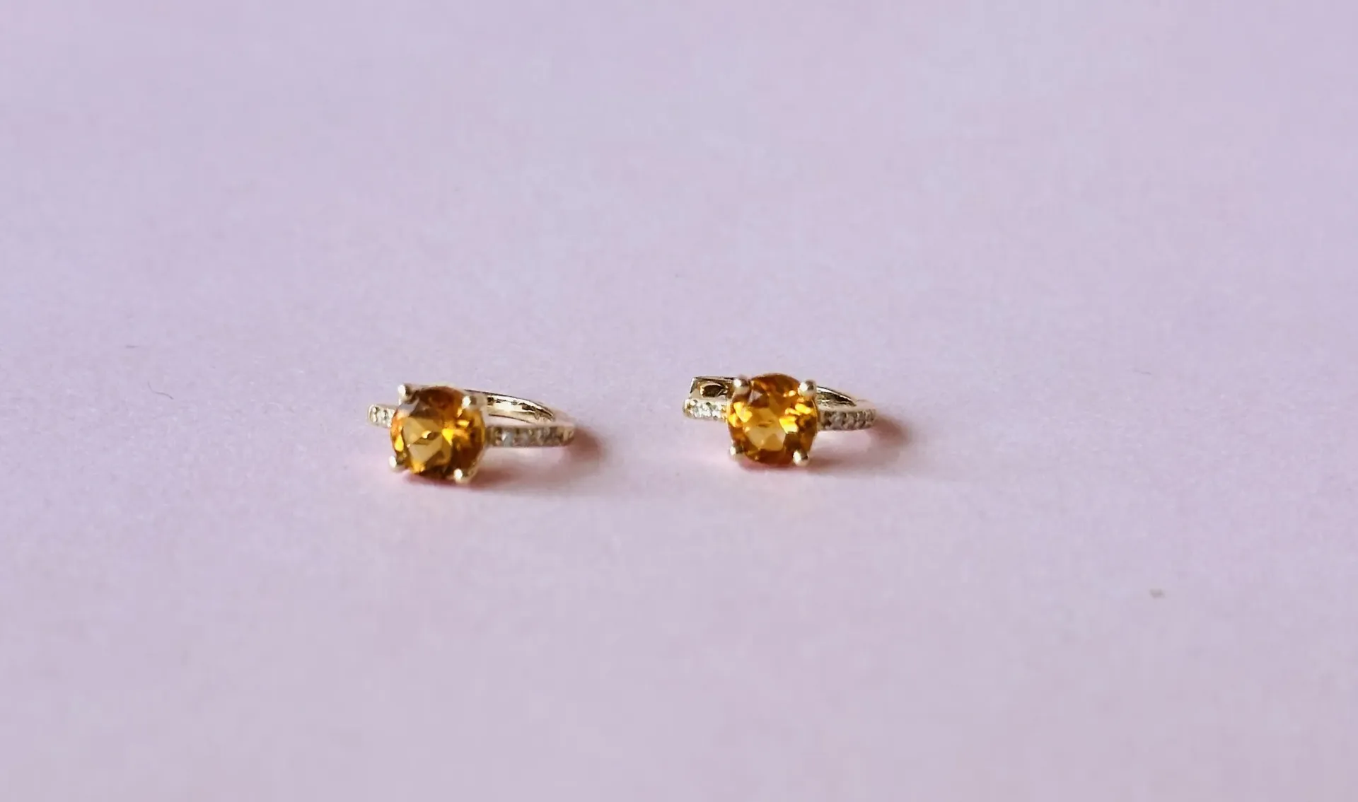 Arracadas Citrina Daimond