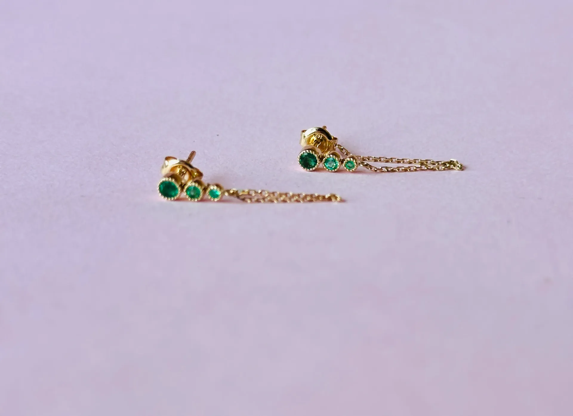 [4969] Aretes Emerald Yellow