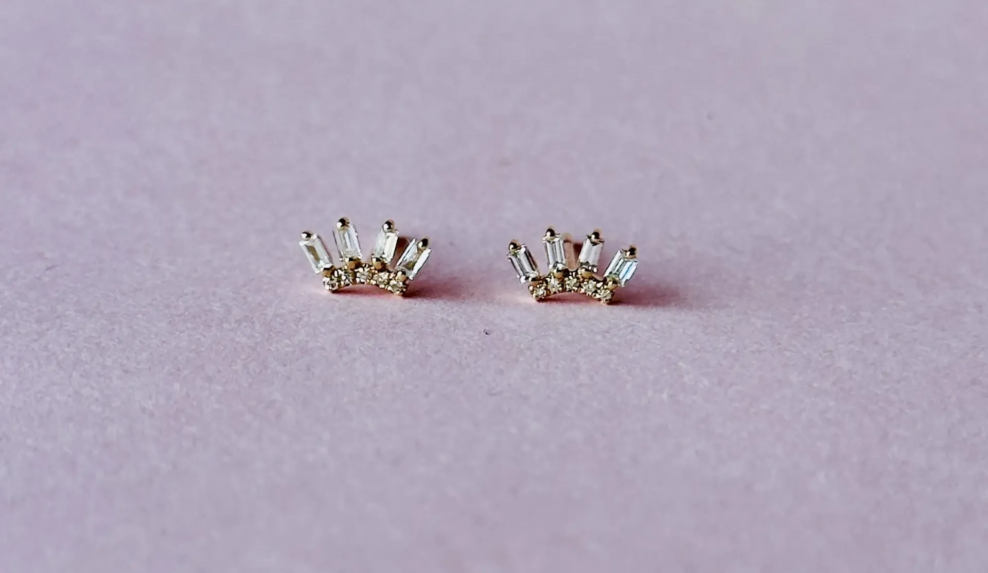 [5001] Aretes Abanico Diamond 4 pc Y