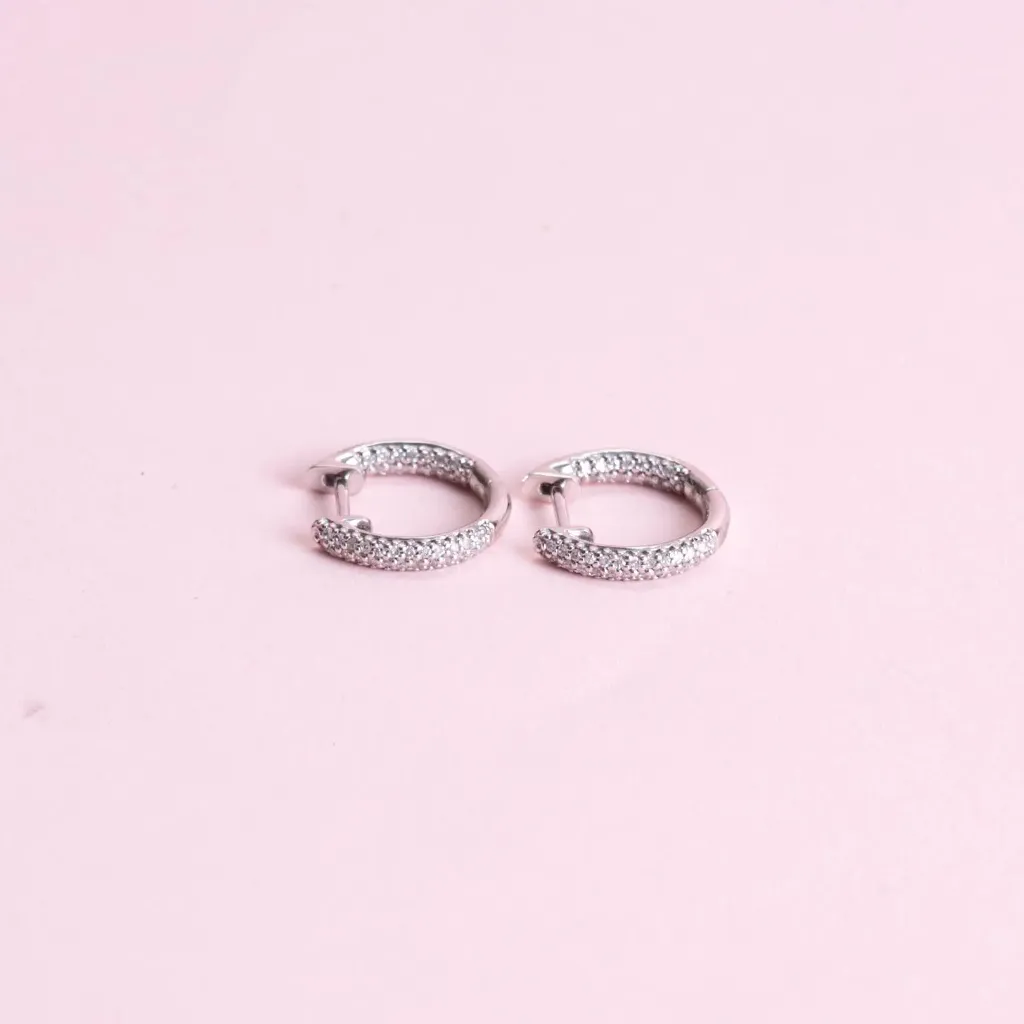 [5010] Arracadas White Diamond