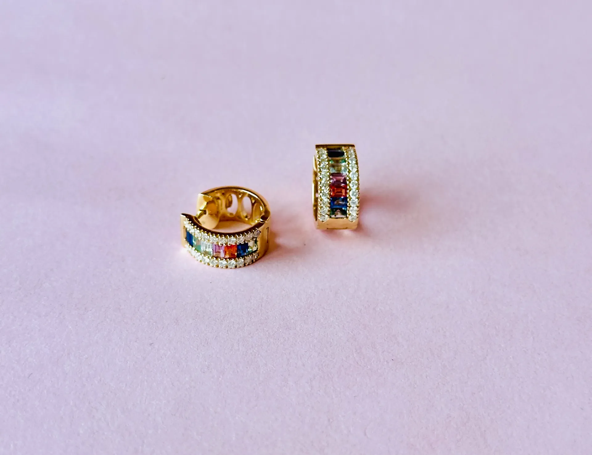 Yellow Gold Multi Sapphire And Diamond