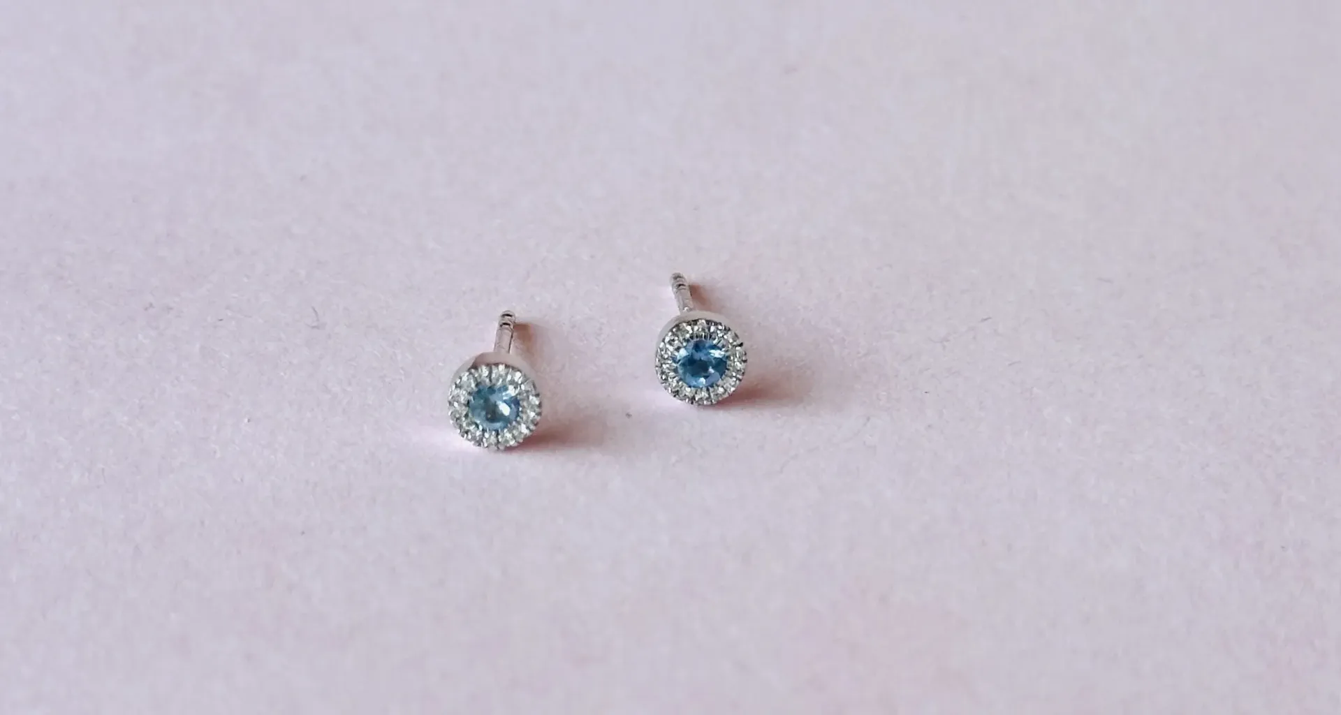 [5166] Aretes Aquamarina Daimond