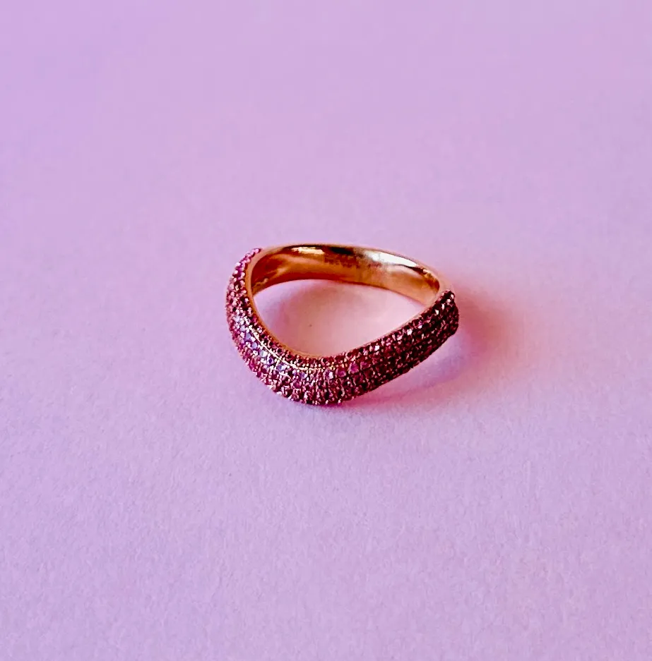[5269] Rose Gold Pink Sapphire Ring