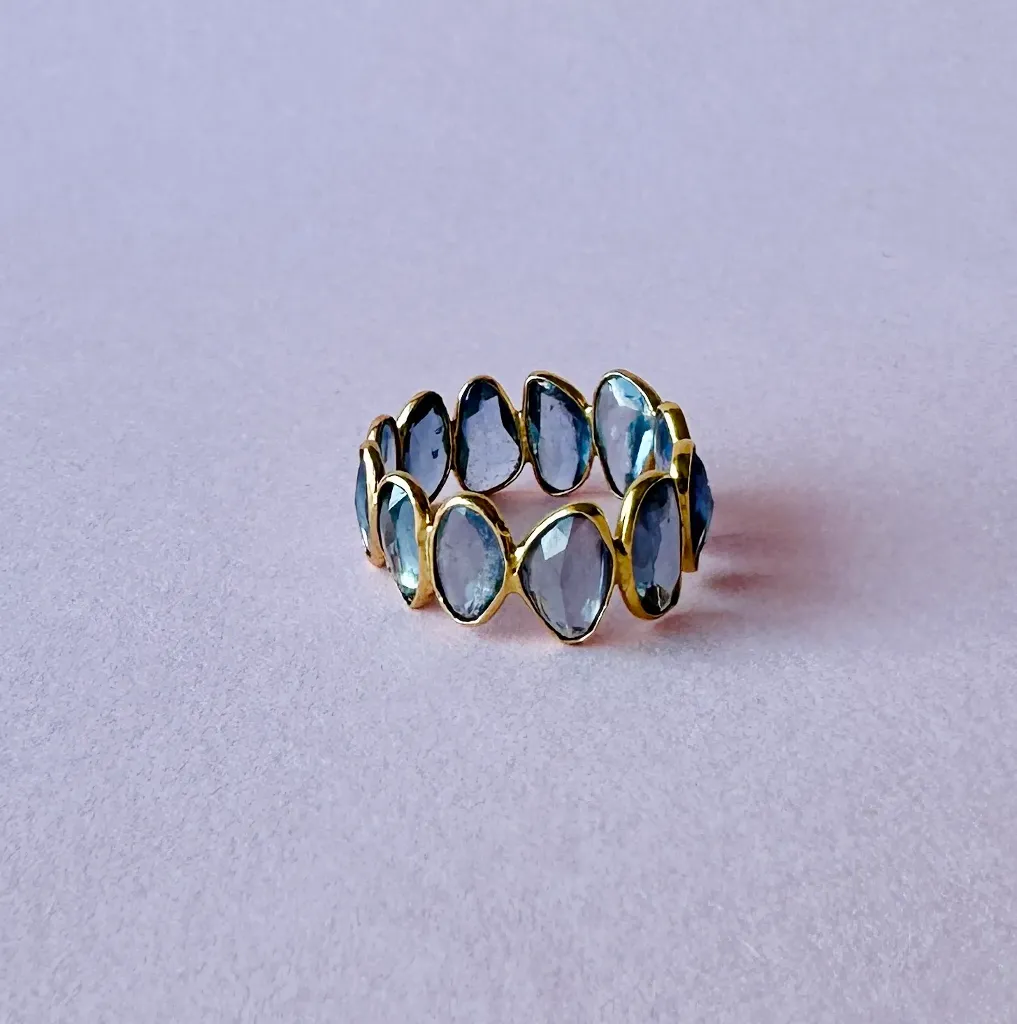 [5353] Anillo Gotas Sappgire Blue