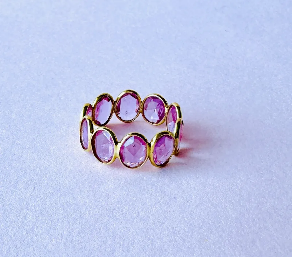 [5355] Anillo Gotas Sappgire Pink
