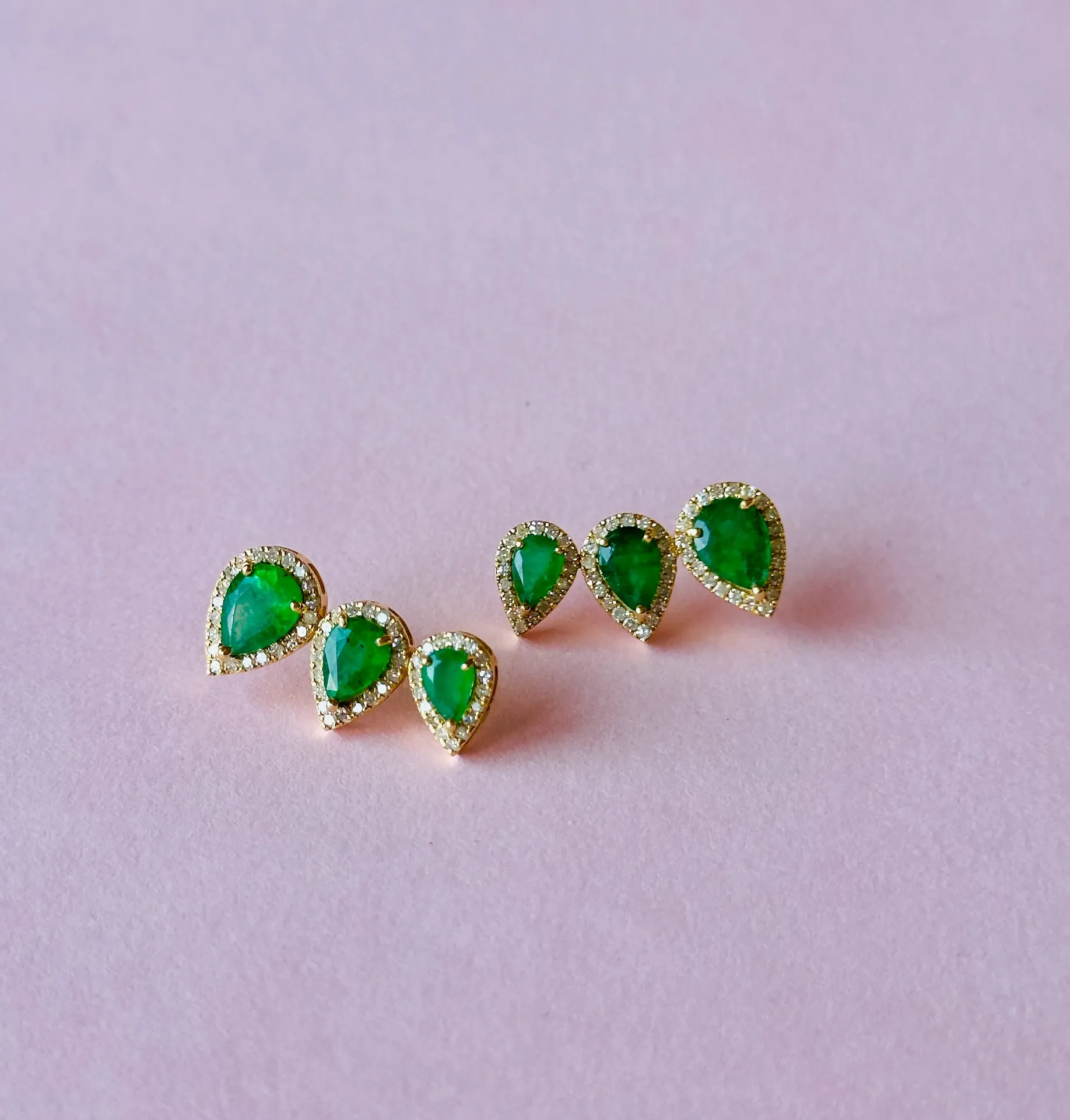 Aretes Gotas Emerald Diamond