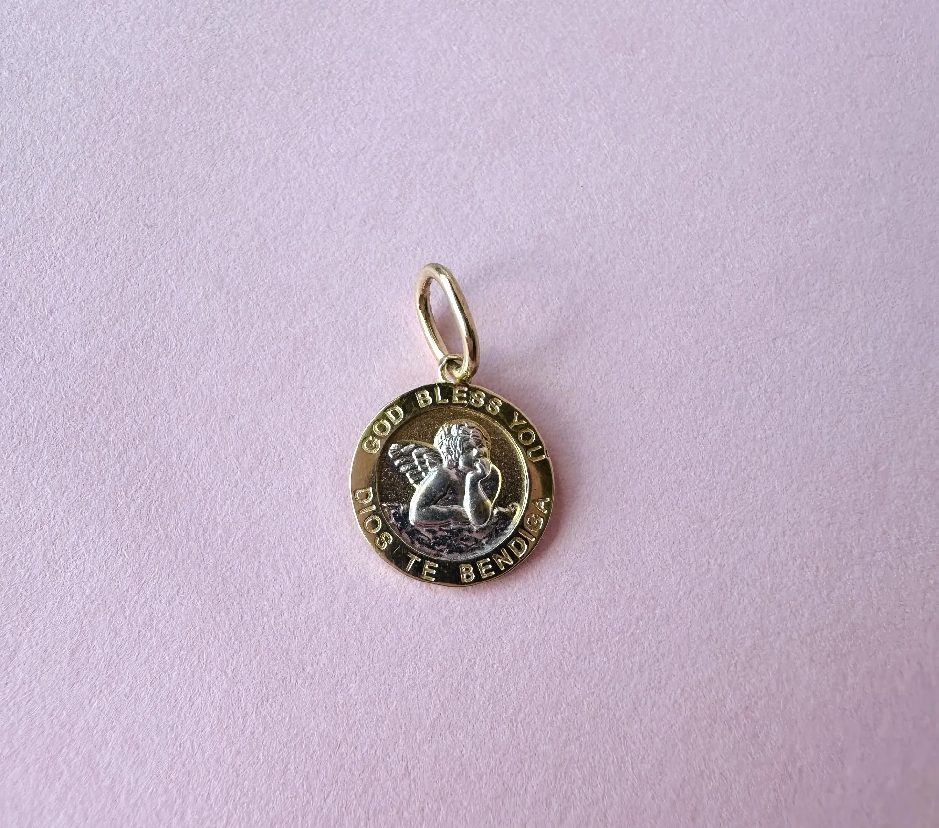Gold Puff Small Cross
