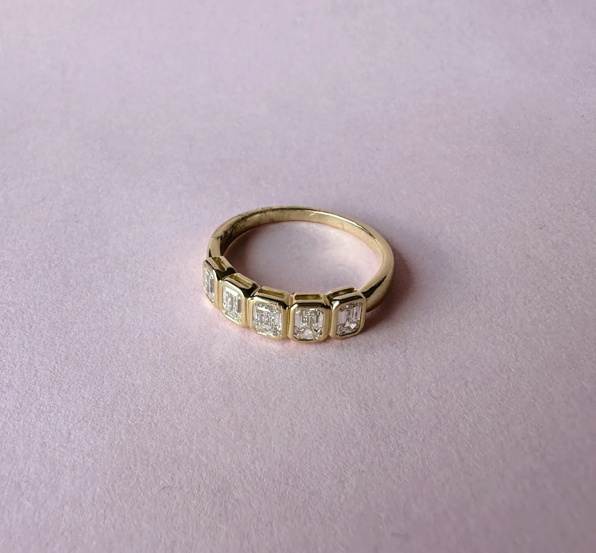 [5562] Anillo Bizel Diamond Baguette